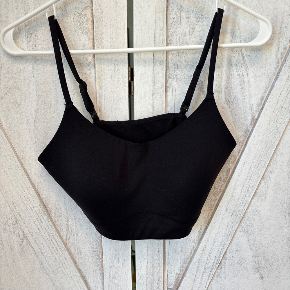 CALIA by Carrie Underwood Women's Square Neck Bralette Top in Pure Black - Picture 7 of 7